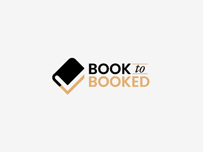 Book To Booked Logo black book booked checkmark gold logo sales