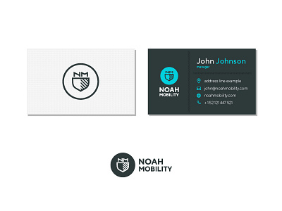 Noah Mobility Bcard business card logistics mobility moving plan stationery