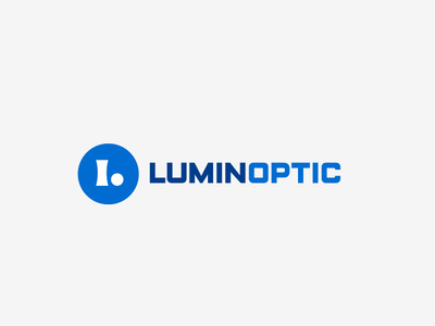 Luminoptics clean glass logo minimal optics
