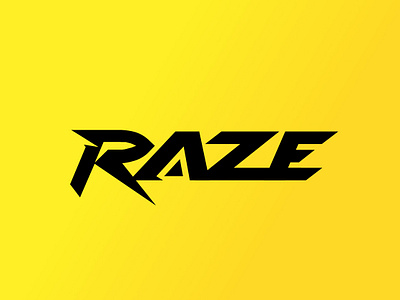 Raze energy logo logotype minimal sharp