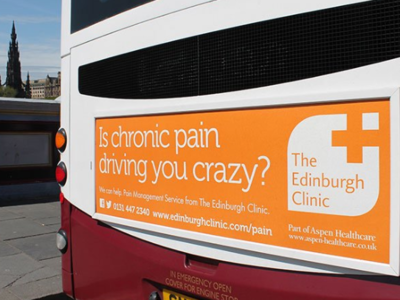 The Edinburgh Clinic: Advertising advertising branding bus advertisement print advertising social media typography