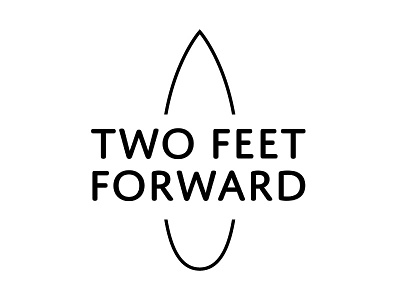 Two Feet Forward branding (v2) branding identity logo surfing