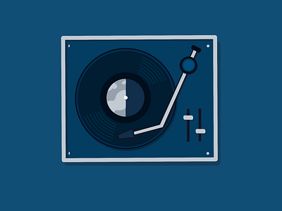 Vinyl Player blue illustration procreate vinyl