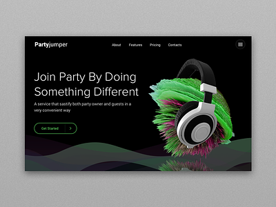 Party service header header headphone hero interstella party service