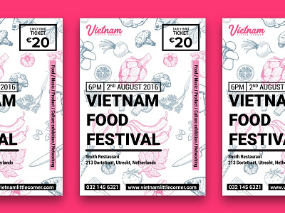 Vietnam food festival poster event food netherlands poster vietnam