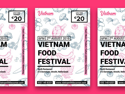 Vietnam food festival poster