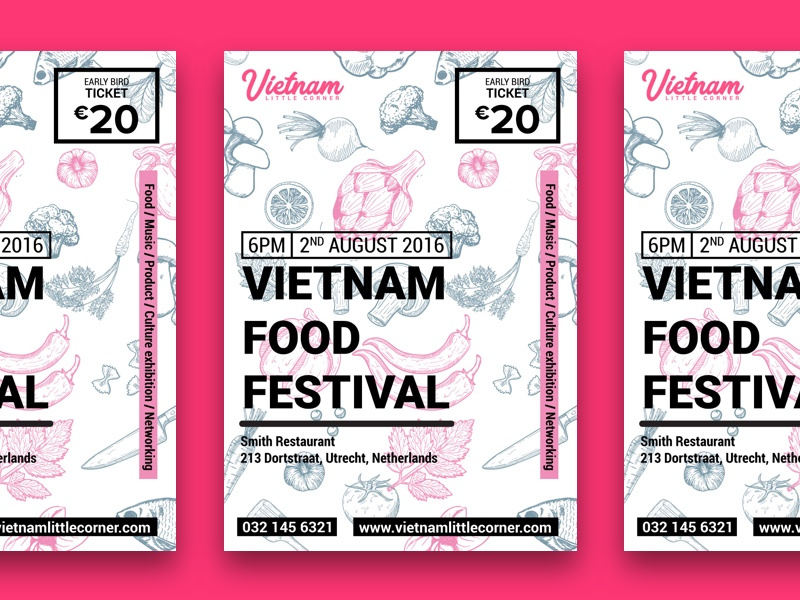 Vietnam food festival poster