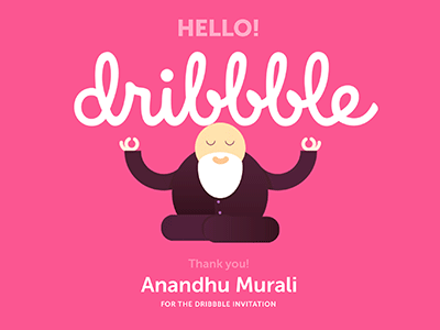 Hello dribbble! adobe after affects animation art design drawing hello dribbble illustration illustrator minimalism thank you vector web