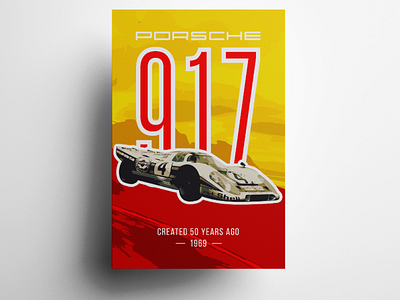 Porsche 917 917 adobe art car hobby illustration illustrator porsche poster speed vector