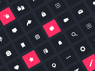 Icons set | Hauui | Social Media Application app icon brand icon icon design iconography icons icons set illustration visual design visual identity