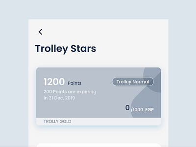 TrolleyEgypt: Loyalty Program Design app app ui application loyalty loyalty app loyalty badges loyalty card loyalty program ui ui design uidesign userinterface ux uxdesign