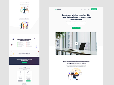 A Clean and Minimal Landing Page Design for Survey.Bot