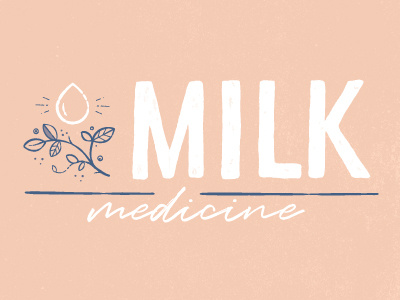 Milk Medicine Logo branding illustration logo typography