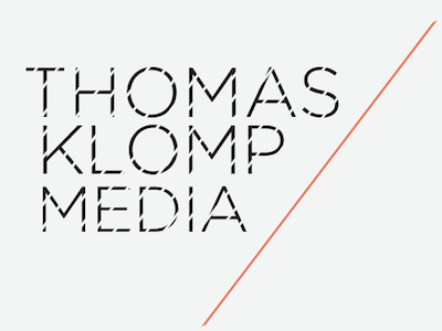 Thomas Klomp Media Logo black lines logo media orange