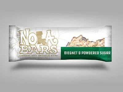 NOLA Bars - New Orleans Inspired Granola Bars granola bars illustration new orleans product packaging