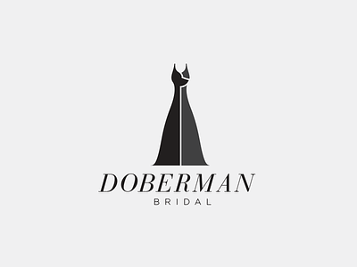 Doberman Bridal Logo accident bridal doberman dog dress experimental gown wedding