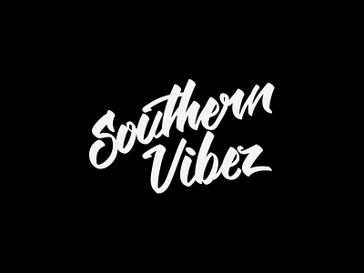 Southern Vibez Logotype dj logo hand drawn type podcast logo script typography