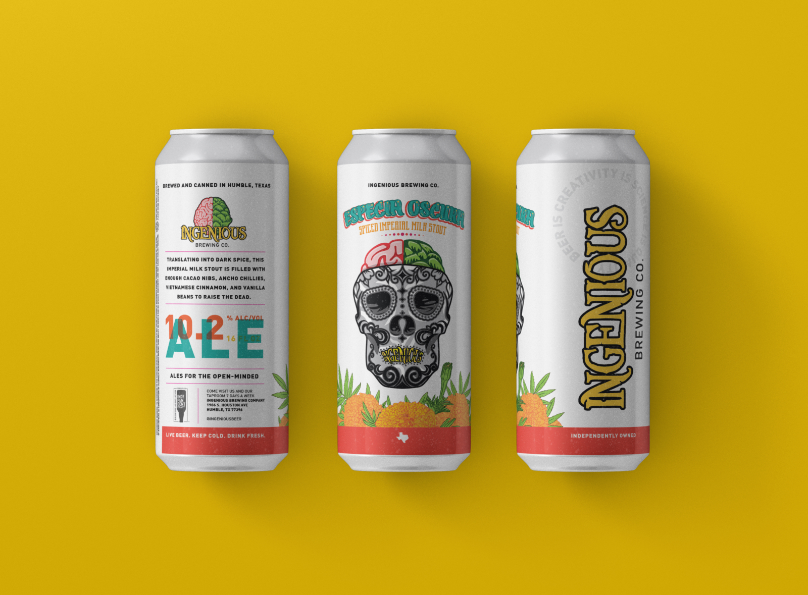 Download Ingenious Brewing Can Label Especia Oscura Mockup By Anthony Gorrity On Dribbble PSD Mockup Templates