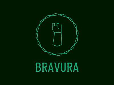 Bravura logotype logo logotype sports type