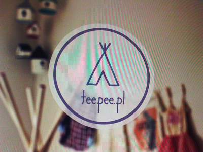 Teepee diy kids logo logotype violet
