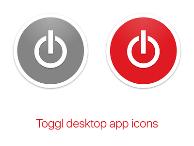 Toggl application icons