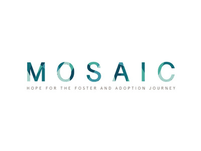 Mosaic Conference Logo sans serif blue mosaic non-profit brand branding logo design logo