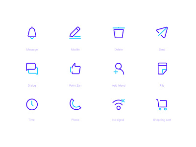 Icon design app design dichromatic icon series