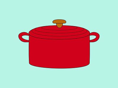 Dutch Oven 100daysofcmbos 100daysofillustration 100daysproject cooking creativemornings illustration kitchen oven