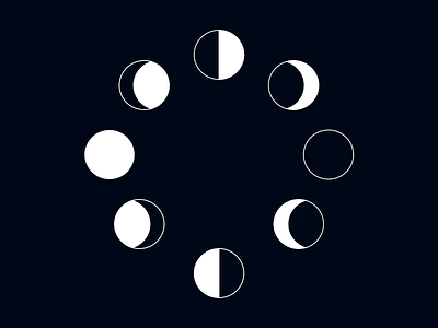 Moon Phases 100daysofcmbos 100daysofillustration 100daysproject creativemornings illustration moon