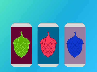 Hops All Day 100daysofcmbos 100daysofillustration 100daysproject beer beer can hops illustration