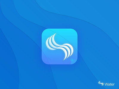 Icon app blue icon logo water