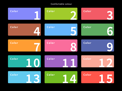 Comfortable colour design ui