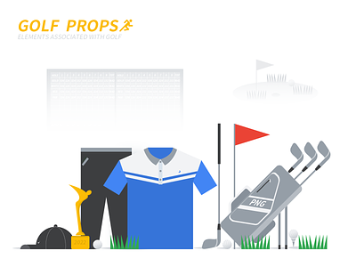 Golf design illustration ui