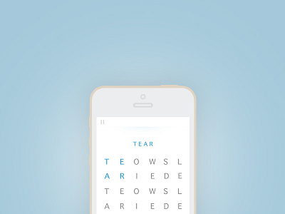 Word Game Prototype blue game gold iphone prototype word