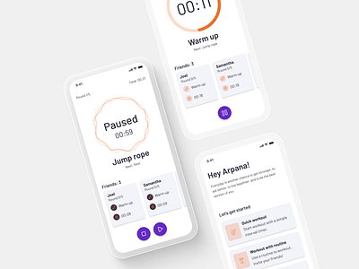 UI Design - Fitness App - Light app design figma mobile ui ui design