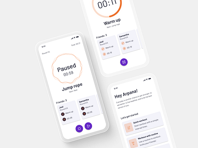 UI Design - Fitness App - Light