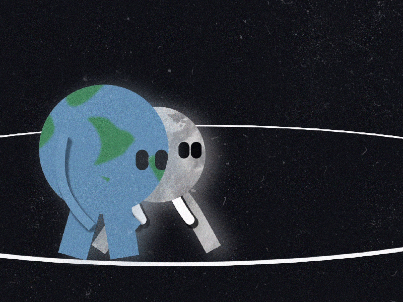 Hang Out in Space animation character cycle earth moon orbit space walk walk cycle