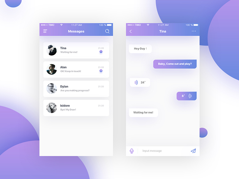 Chat by LuoY on Dribbble