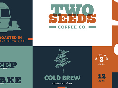 Two Seeds Coffee Co. branding coffee logo