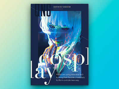 Magazine Cover Concept – Blue branding concept fashion magazine print technology
