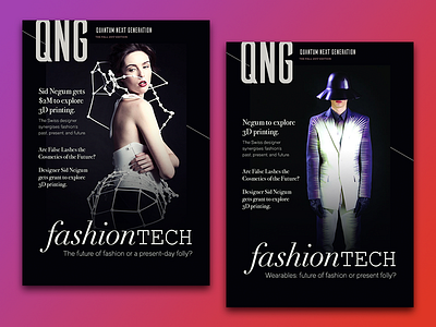 Magazine Cover Concept – Black branding concept fashion magazine print technology