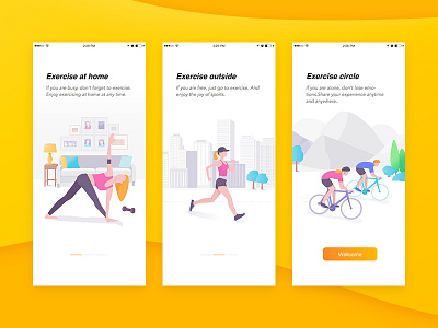 Fitness -Guide Pages app design ui ux