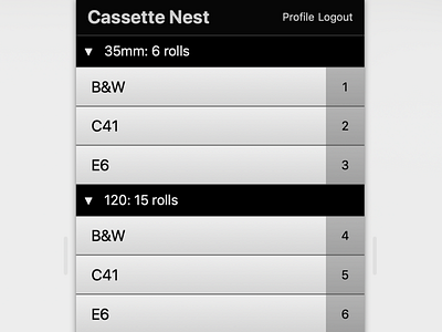 Cassette Nest Inventory Page Prototype