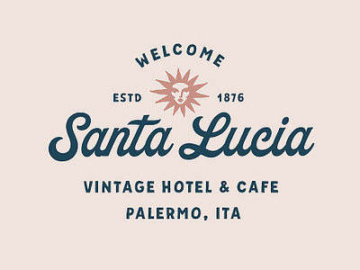 Santa Lucia american branding font idenity logo logotype sans serif script typeface typography vintage