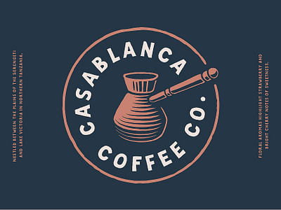 Casablanca Coffee Co. logo branding coffee font identity logo typeface typography vintage