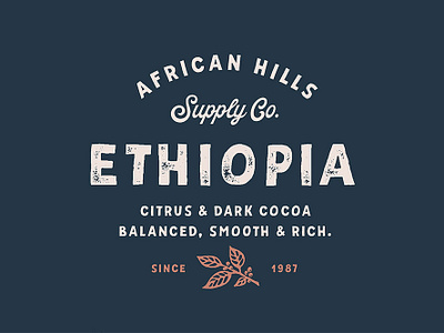 Ethiopia Coffee branding coffee font identity logotype sans serif type typeface vintage