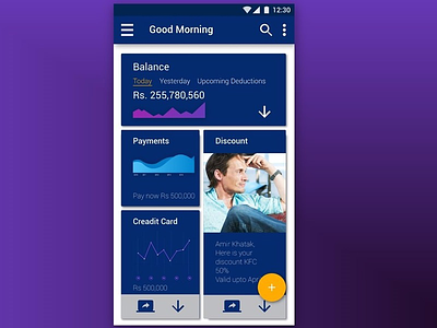 Mobile App Design - Bank Financial Payments android arsalan akhtar bank design digital marketing finance mobile app purple red ui design ux design