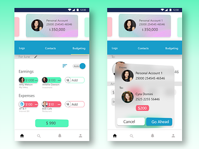 Mobile App Design - Finance and Bank