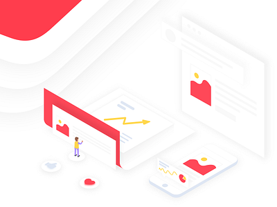 Isometric Illustration for Digital Marketing Agency agency digital illustration isometric landing marketing page ui ux website