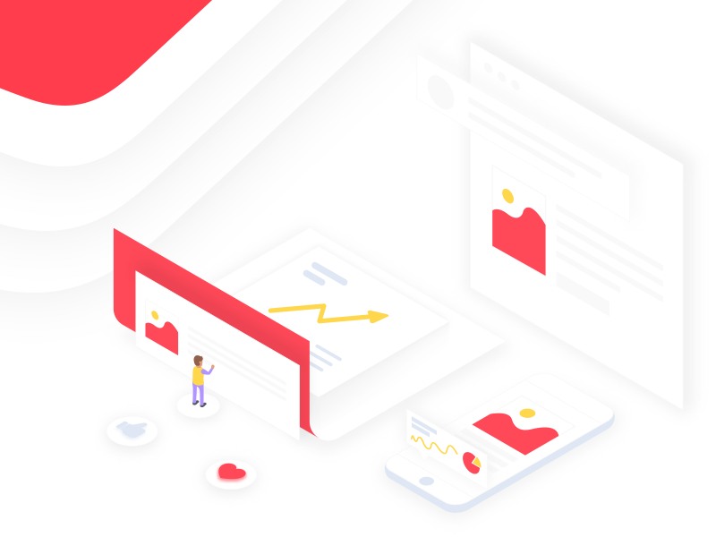 Isometric Illustration for Digital Marketing Agency website ux ui page landing isometric illustration agency marketing digital